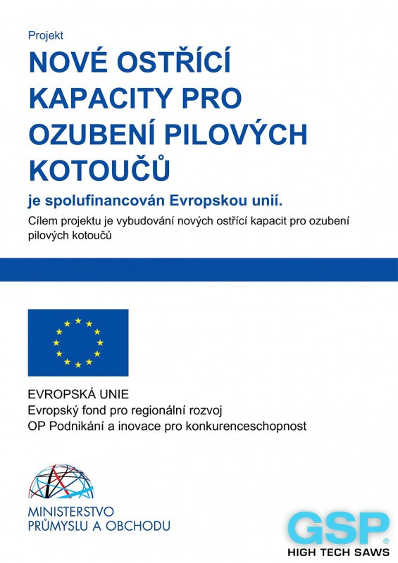 Nové ostřící kapacity pro ozubení pilových kotoučů